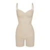 SEAMLESS SCULPT LOW BACK MID THIGH BODYSUIT | SAND -Underwear Specialty Shop SKIMS SHAPEWEAR BD MDT 3375 SND FRONT