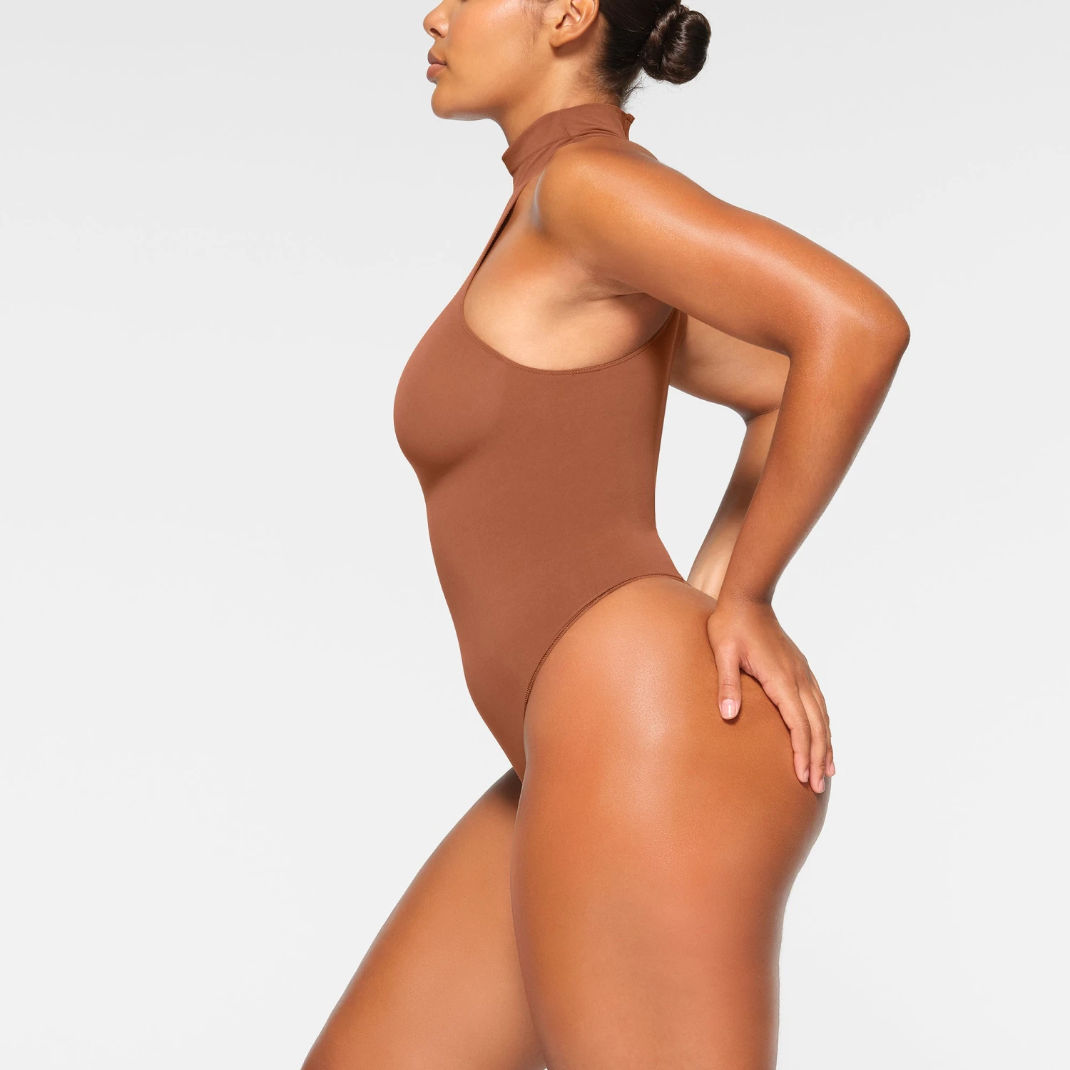 SEAMLESS SCULPT HIGH NECK THONG BODYSUIT | BRONZE 5 SEAMLESS SCULPT HIGH NECK THONG BODYSUIT | BRONZE - Image 3