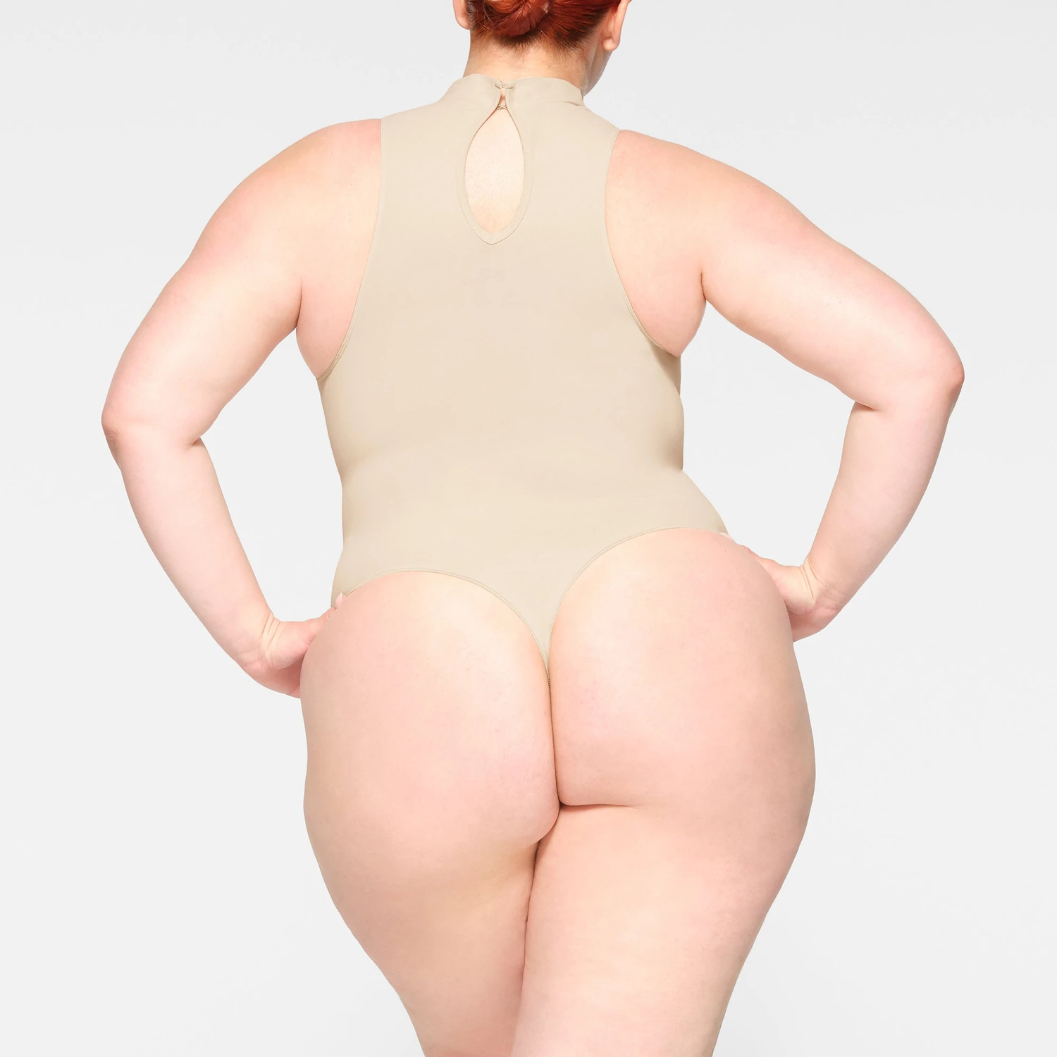 SEAMLESS SCULPT HIGH NECK THONG BODYSUIT | SAND 6 SEAMLESS SCULPT HIGH NECK THONG BODYSUIT | SAND - Image 4