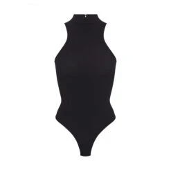 SEAMLESS SCULPT HIGH NECK THONG BODYSUIT | ONYX