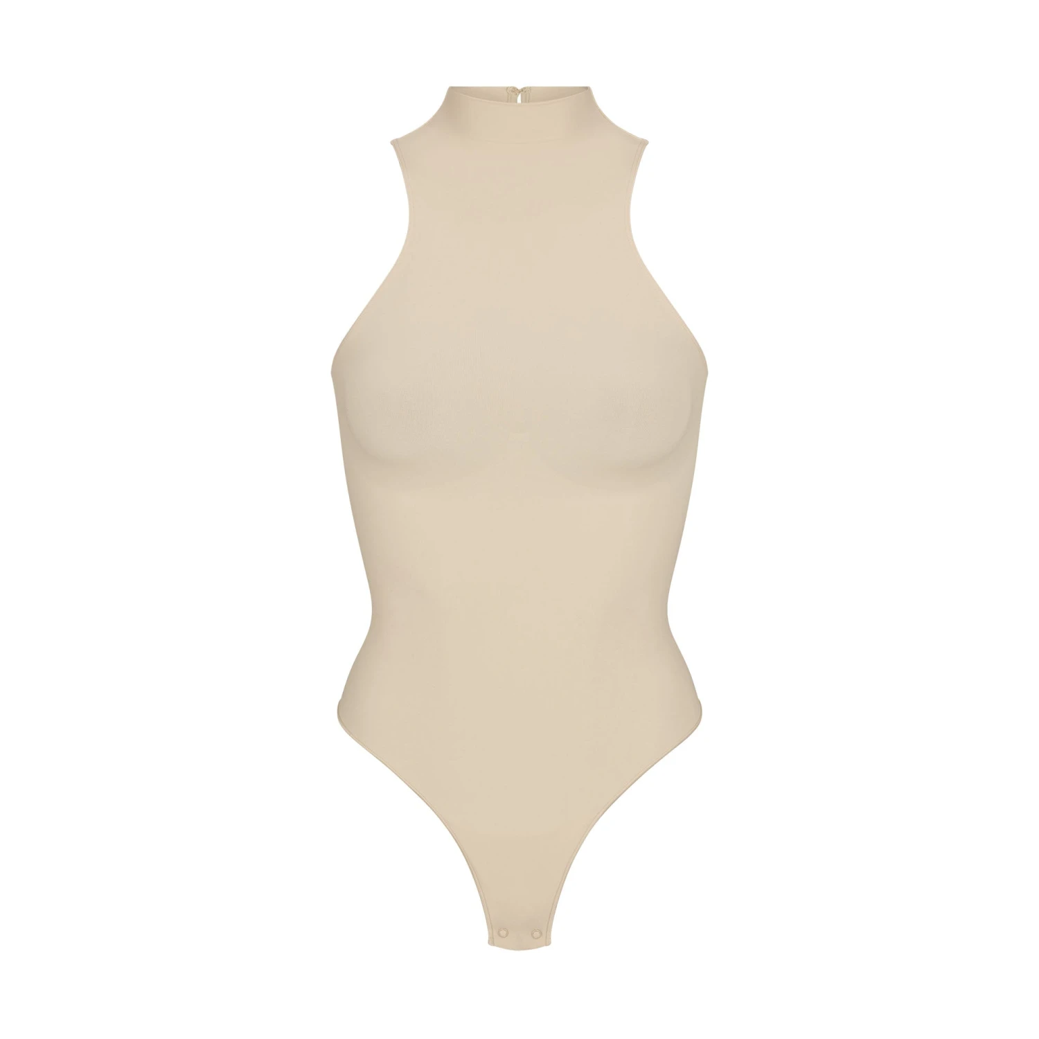 SEAMLESS SCULPT HIGH NECK THONG BODYSUIT | SAND 3 SEAMLESS SCULPT HIGH NECK THONG BODYSUIT | SAND