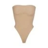 SEAMLESS SCULPT STRAPLESS THONG BODYSUIT | CLAY -Underwear Specialty Shop SKIMS SHAPEWEAR BD THG 2913 CLY