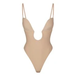 DEEP PLUNGE SHAPEWEAR BODYSUIT | CLAY 12 DEEP PLUNGE SHAPEWEAR BODYSUIT | CLAY -Underwear Specialty Shop SKIMS SHAPEWEAR BD THG 2959 CLY STRAPS