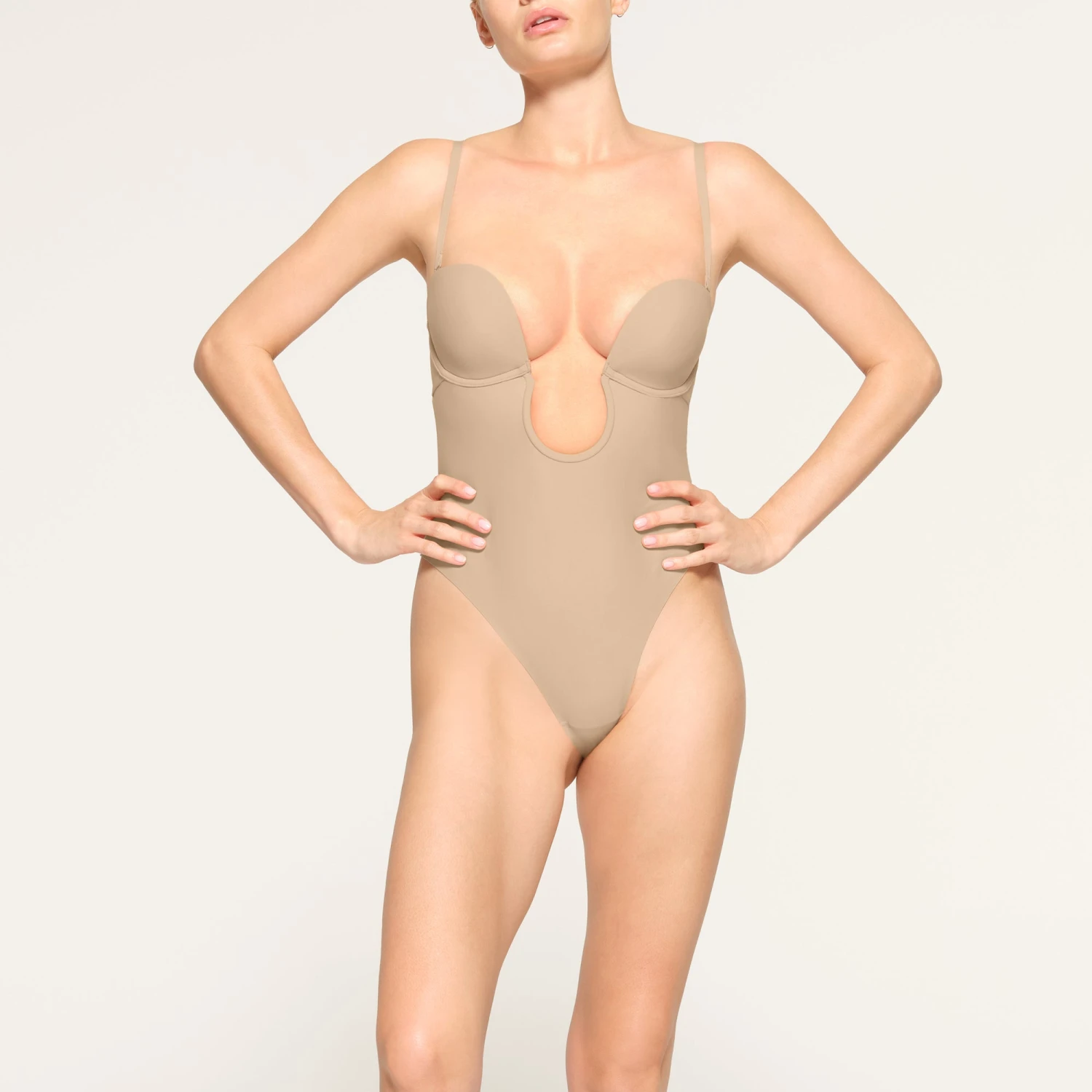 DEEP PLUNGE SHAPEWEAR BODYSUIT | CLAY 4 DEEP PLUNGE SHAPEWEAR BODYSUIT | CLAY - Image 2