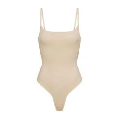 BARELY THERE SCOOP BODYSUIT | SAND
