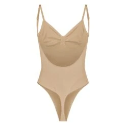 SEAMLESS SCULPT LOW BACK THONG BODYSUIT | CLAY -Underwear Specialty Shop SKIMS SHAPEWEAR BD THG 3371 CLAY B