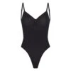 SEAMLESS SCULPT LOW BACK THONG BODYSUIT | ONYX -Underwear Specialty Shop SKIMS SHAPEWEAR BD THG 3371 ONX F
