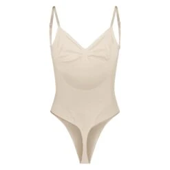 SEAMLESS SCULPT LOW BACK THONG BODYSUIT | SAND -Underwear Specialty Shop SKIMS SHAPEWEAR BD THG 3371 SAND B