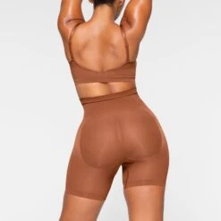 SEAMLESS SCULPT MID THIGH SHORT | BRONZE -Underwear Specialty Shop SKIMS SHAPEWEAR BO SHO 3363 IA BRZ 0014 BK