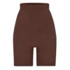 SEAMLESS SCULPT HIGH-WAISTED ABOVE THE KNEE SHORT | COCOA