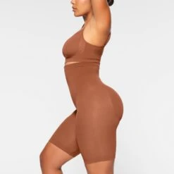 SEAMLESS SCULPT HIGH-WAISTED ABOVE THE KNEE SHORT | BRONZE -Underwear Specialty Shop SKIMS SHAPEWEAR BO SHO 3364 IA BRZ 0008 SD