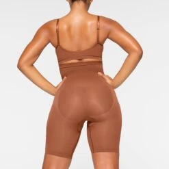 SEAMLESS SCULPT HIGH-WAISTED ABOVE THE KNEE SHORT | BRONZE -Underwear Specialty Shop SKIMS SHAPEWEAR BO SHO 3364 IA BRZ 0016 BK