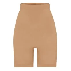 SEAMLESS SCULPT HIGH-WAISTED ABOVE THE KNEE SHORT | OCHRE