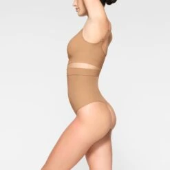 EVERYDAY SCULPT HIGH-WAISTED THONG | OCHRE -Underwear Specialty Shop SKIMS SHAPEWEAR PN THG 3150 JC OCH 0009 SD e92a2c80 c36a 4cc4 9e89 14990fa13bc4