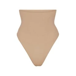 CORE CONTROL HIGH-WAISTED THONG | CLAY