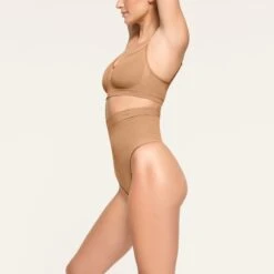 CORE CONTROL HIGH-WAISTED THONG | OCHRE -Underwear Specialty Shop SKIMS SHAPEWEAR PN THG 3377 QC OCH 0010