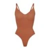 SEAMLESS SCULPT THONG BODYSUIT | BRONZE