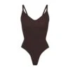 SEAMLESS SCULPT THONG BODYSUIT | ESPRESSO -Underwear Specialty Shop SKIMS SHAPEWEAR SH BD THG 3369 ESP