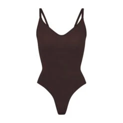 SEAMLESS SCULPT THONG BODYSUIT | ESPRESSO