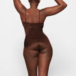 BARELY THERE BODYSUIT BRIEF W/ SNAPS | COCOA -Underwear Specialty Shop SKIMS SHAPEWEAR SH BSB 1641 NA COA BK