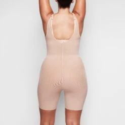 SHEER SCULPT OPEN BUST BODYSUIT | CLAY -Underwear Specialty Shop SKIMS SHAPEWEAR SH BSS 0014 CLA C BK