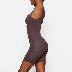 SHEER SCULPT OPEN BUST BODYSUIT | ESPRESSO -Underwear Specialty Shop SKIMS SHAPEWEAR SH BSS 0014 DB ESP 0010 SD