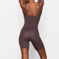 SHEER SCULPT OPEN BUST BODYSUIT | ESPRESSO -Underwear Specialty Shop SKIMS SHAPEWEAR SH BSS 0014 DB ESP 0014 BK