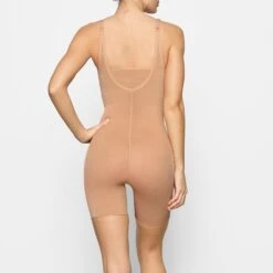 SHEER SCULPT OPEN BUST BODYSUIT | OCHRE -Underwear Specialty Shop SKIMS SHAPEWEAR SH BSS 0014 DD OCH 0015 BK