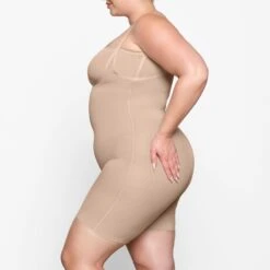 SHEER SCULPT OPEN BUST BODYSUIT | CLAY -Underwear Specialty Shop SKIMS SHAPEWEAR SH BSS 0014 YC CLY 0009