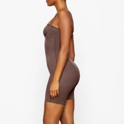 SHEER SCULPT OPEN BUST BODYSUIT | COCOA -Underwear Specialty Shop SKIMS SHAPEWEAR SH BSS 0014 YC COA 0011