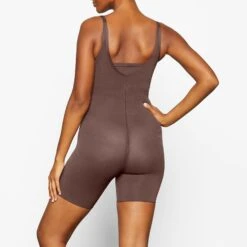 SHEER SCULPT OPEN BUST BODYSUIT | COCOA -Underwear Specialty Shop SKIMS SHAPEWEAR SH BSS 0014 YC COA 0017