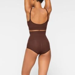 EVERYDAY SCULPT HIGH-WAISTED BRIEF | COCOA -Underwear Specialty Shop SKIMS SHAPEWEAR SH HWB 2151 JA COA 0024 BK