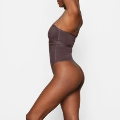 SHEER SCULPT HIGH-WAISTED THONG | ESPRESSO -Underwear Specialty Shop SKIMS SHAPEWEAR SH HWT 0251 DB ESP 0019 SD