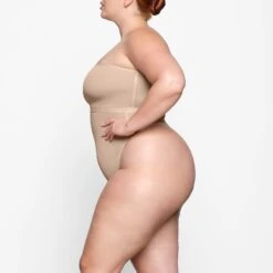 SHEER SCULPT HIGH-WAISTED THONG | CLAY -Underwear Specialty Shop SKIMS SHAPEWEAR SH HWT 0251 YC CLY 0044