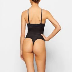 BARELY THERE HIGH-WAISTED THONG | ONYX -Underwear Specialty Shop SKIMS SHAPEWEAR SH HWT 0532 NB ONX BK