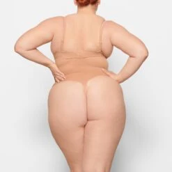 BARELY THERE HIGH-WAISTED THONG | CLAY -Underwear Specialty Shop SKIMS SHAPEWEAR SH HWT 0532 NC CLY BK