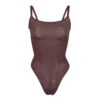 SHEER SCULPT THONG BODYSUIT | COCOA 2 SHEER SCULPT THONG BODYSUIT | COCOA -Underwear Specialty Shop SKIMS SHAPEWEAR SH LBT 0248 COA FL