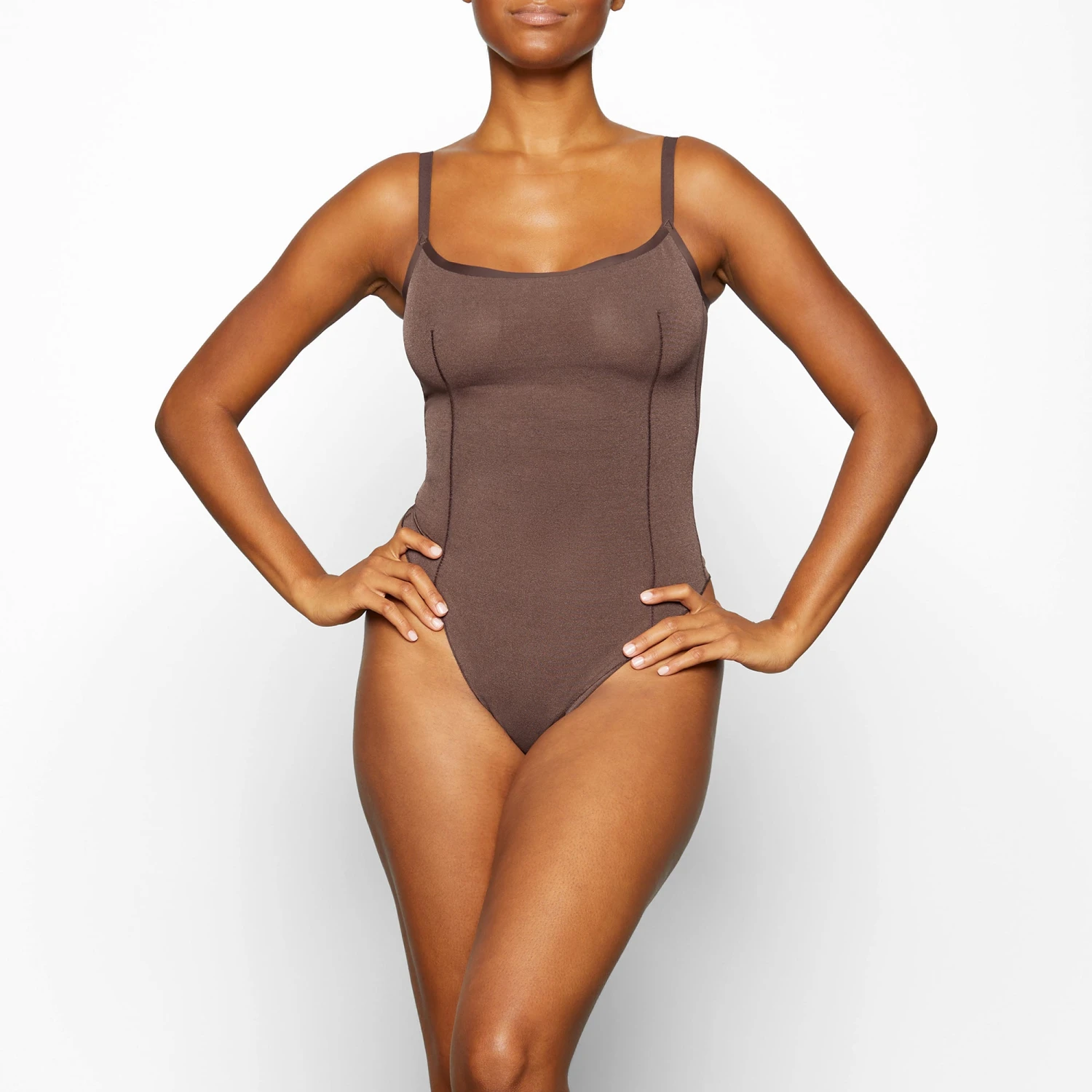 SHEER SCULPT THONG BODYSUIT | COCOA 4 SHEER SCULPT THONG BODYSUIT | COCOA - Image 2