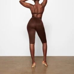BARELY THERE CROPPED LEGGING | COCOA -Underwear Specialty Shop SKIMS SHAPEWEAR SH LEG 0530 NA COA BK