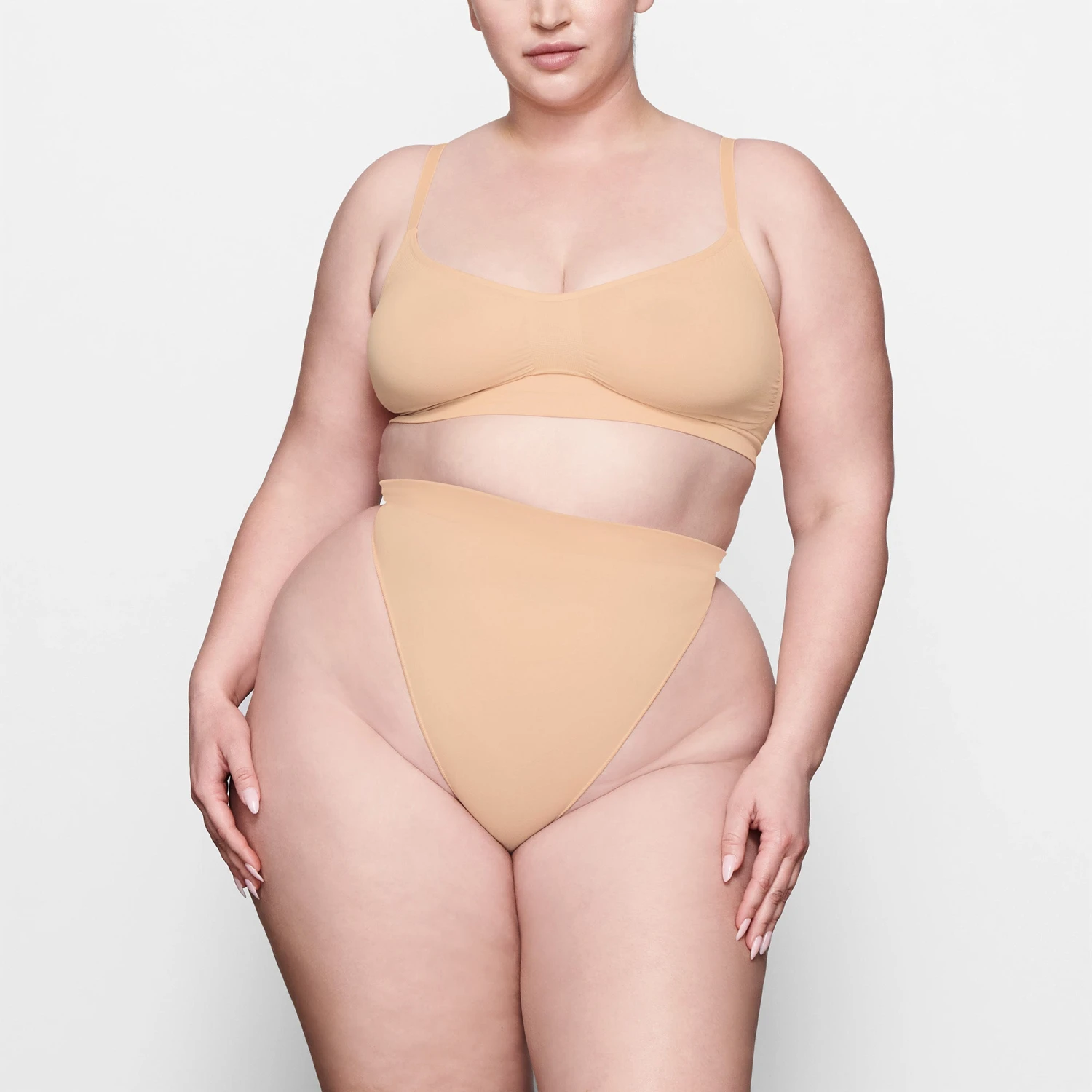 SEAMLESS SCULPT MID WAIST THONG | OCHRE 4 SEAMLESS SCULPT MID WAIST THONG | OCHRE - Image 2