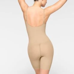 EVERYDAY SCULPT MID THIGH BODYSUIT | CLAY -Underwear Specialty Shop SKIMS SHAPEWEAR SH ONE 2154 JC CLY 0013 BK