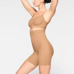 EVERYDAY SCULPT HIGH-WAISTED MID THIGH SHORT | OCHRE -Underwear Specialty Shop SKIMS SHAPEWEAR SH SHO 2152 JC OCH 0009 SD d643a0d3 c3a7 475a ba1b b00ce7cc65e8
