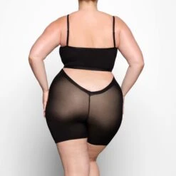 SHEER SCULPT LOW BACK SHORT | ONYX -Underwear Specialty Shop SKIMS SHAPEWEAR SH SHO00299 YC ONX 0013
