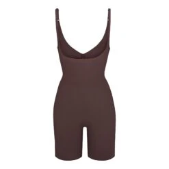 SHEER SCULPT OPEN BUST BODYSUIT | ESPRESSO