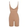 SHEER SCULPT OPEN BUST BODYSUIT | OCHRE