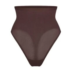 SHEER SCULPT HIGH-WAISTED THONG | ESPRESSO