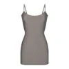 SHINE JERSEY MINI DRESS | GREY CHALK