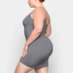 SWIM TANK DRESS | GUNMETAL -Underwear Specialty Shop SKIMS SWIM SW DRS 0005 TB GUN 0008 SD