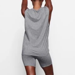 BOYFRIEND BOXER | DARK HEATHER GREY -Underwear Specialty Shop SKIMS UNDERWEAR AP BOX 0461 OC DHG BK