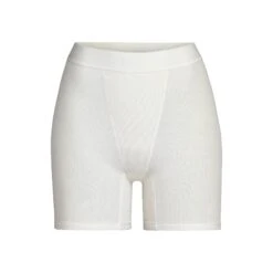 COTTON RIB BOXER | BONE